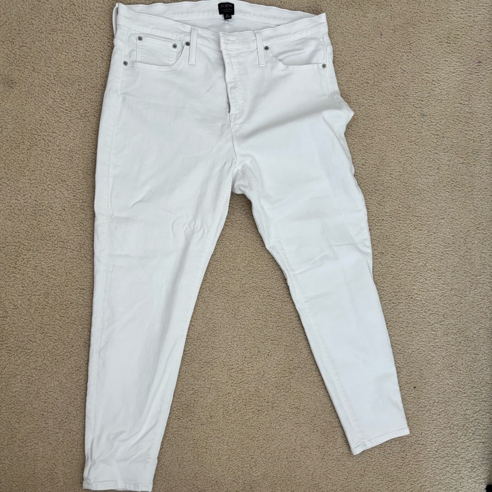 J. Crew White High-Rise Skinny Jeans